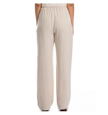 Calça Feminina Ampla Em Linho Soft Belize - Imagem 2 - Mobile