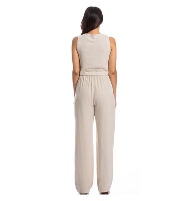 Calça Feminina Ampla Em Linho Soft Belize - Imagem 4 - Mobile