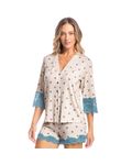 Pijama-Feminino-Curto-Abotoado-Bela