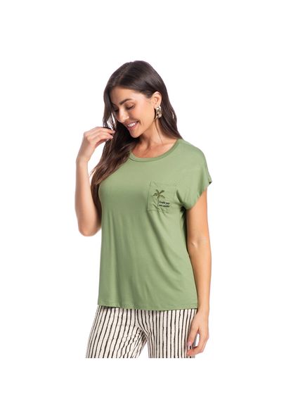 Pijama Feminino Pescador Com Bolso Rafa Branco - Imagem 1