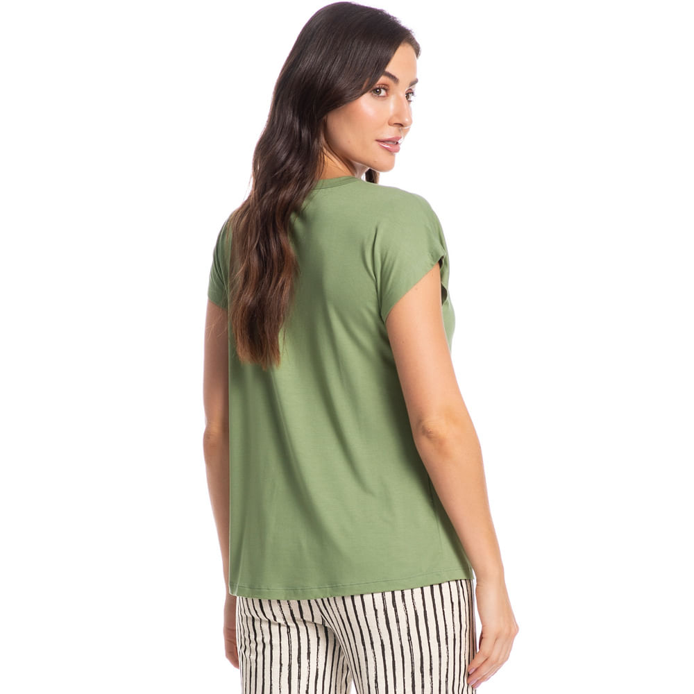 Pijama Feminino Pescador Com Bolso Rafa Branco - Imagem 2