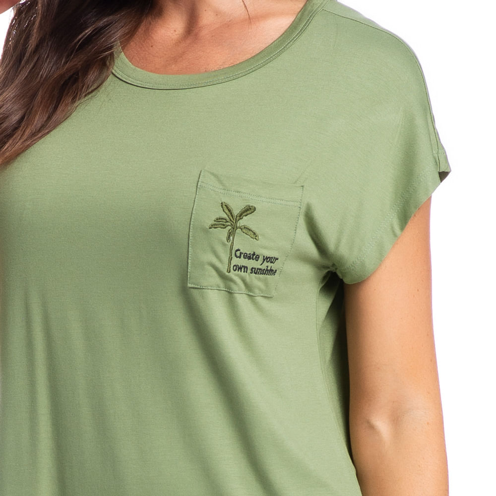 Pijama Feminino Pescador Com Bolso Rafa - Imagem 5 - Mobile