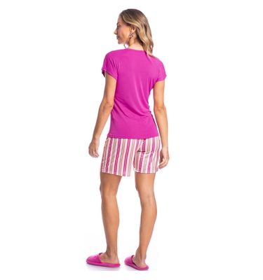 Pijama Feminino Shortão Antonella - Imagem 4 - Mobile