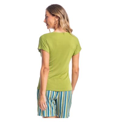 Pijama Feminino Shortão Antonella - Imagem 2 - Mobile