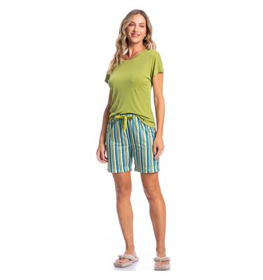 Pijama Feminino Shortão Antonella - Imagem 3 - Mobile