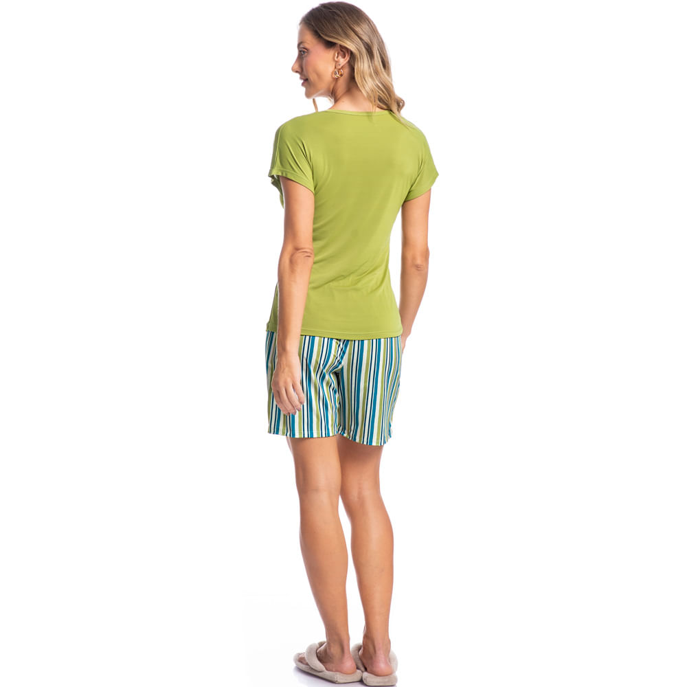 Pijama Feminino Shortão Antonella - Imagem 4 - Mobile