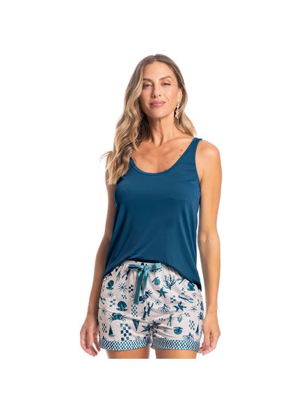 Pijama-Feminino-Curto-Regata-Sea