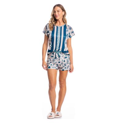 Pijama Feminino Curto Sea - Imagem 3 - Mobile