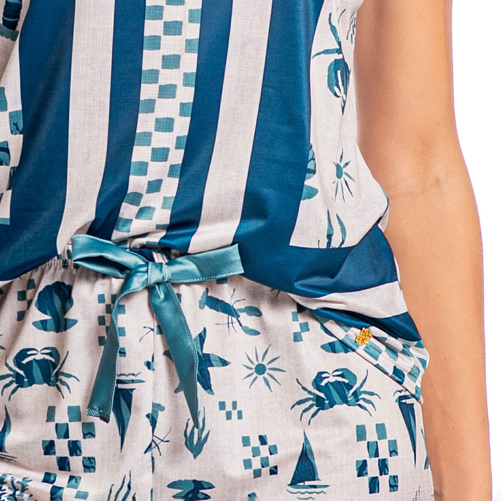 Pijama Feminino Curto Sea - Imagem 5 - Mobile