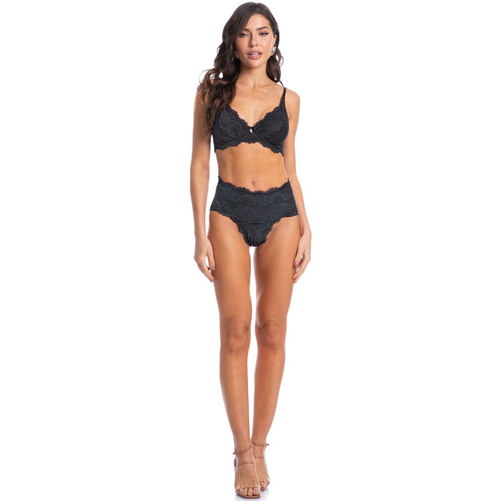 Calcinha Compress Slim Power Em Renda Naomi - Imagem 3 - Mobile