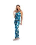 Pijama-Feminino-Longo-Camila-Floral-Azul