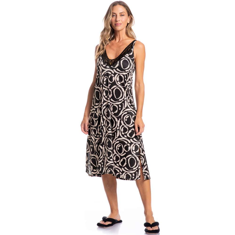 Camisola Midi Com Renda Mari Heloisa - Imagem 3 - Mobile