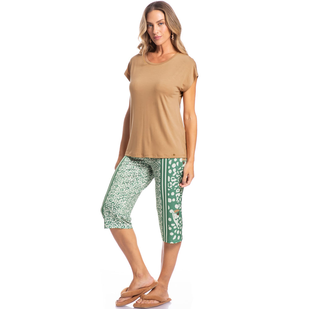 Pijama Feminino Pescador Juliana Araras - Imagem 3 - Mobile