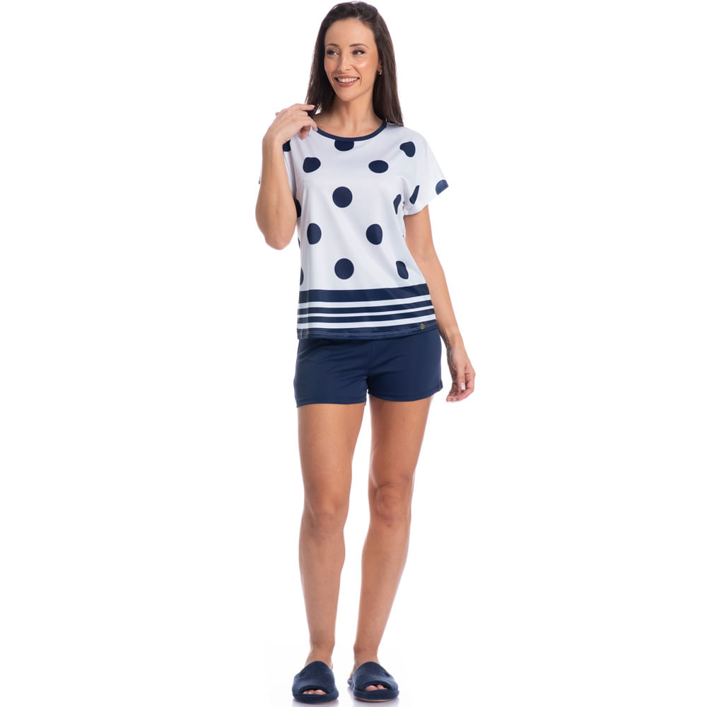 Pijama Feminino Curto Rosane - Imagem 3 - Mobile
