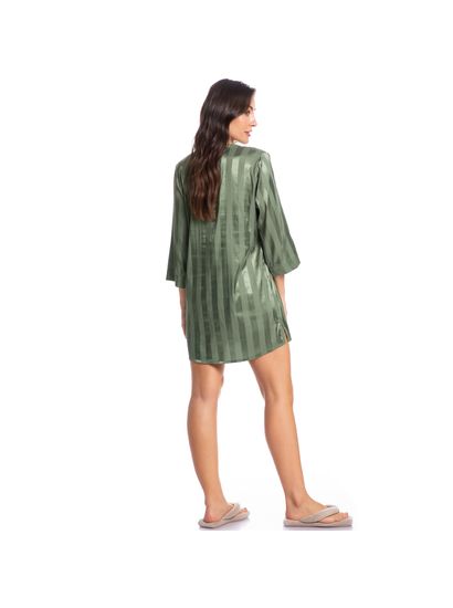 Camisão Feminino Curto Abotoado Em Cetim Lia - Imagem 4 - Desktop