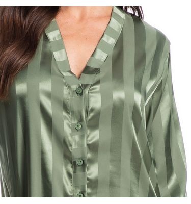 Camisão Feminino Curto Abotoado Em Cetim Lia - Imagem 5 - Mobile