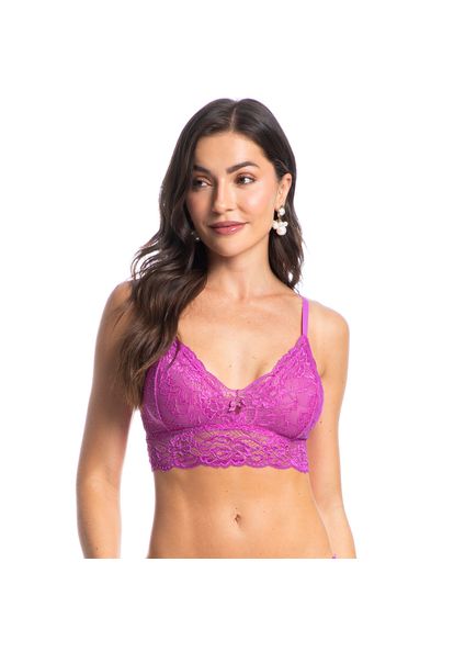 Top Em Renda Manu Colors Rosa - Imagem 1
