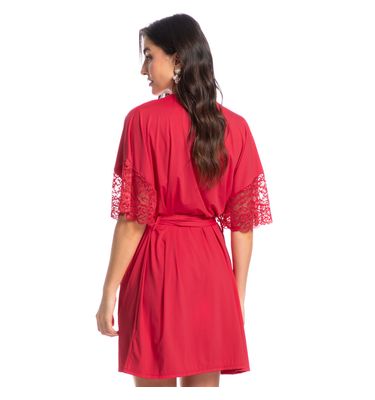 Robe Feminino Curto Com Renda Manu Colors - Imagem 2 - Mobile