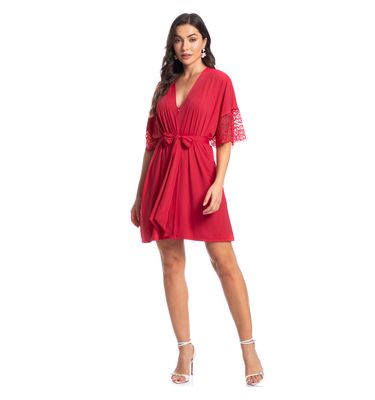 Robe Feminino Curto Com Renda Manu Colors - Imagem 3 - Mobile