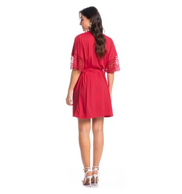 Robe Feminino Curto Com Renda Manu Colors - Imagem 4 - Mobile
