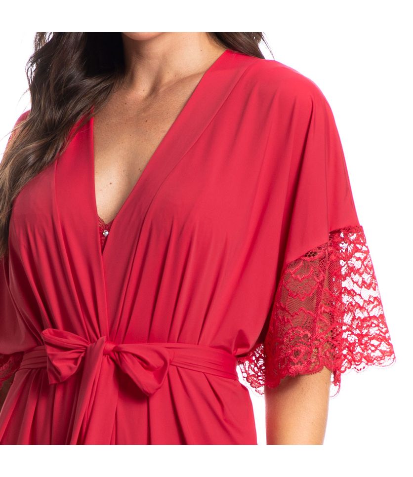 Robe Feminino Curto Com Renda Manu Colors - Imagem 5 - Desktop
