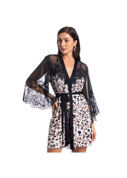 Robe Feminino Curto Carla Preto - Imagem 1