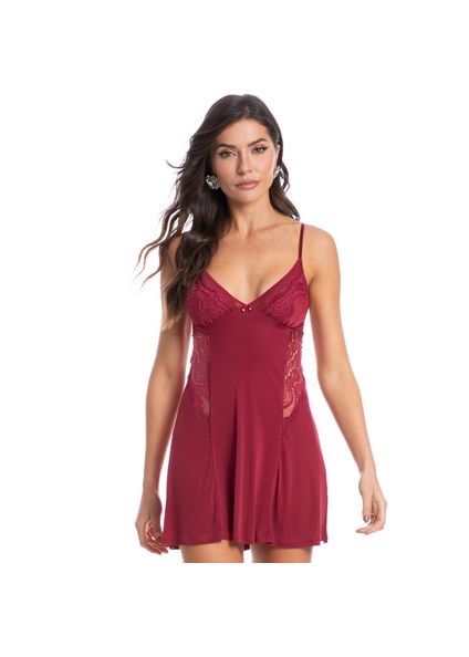 Camisola Com Renda Naomi Vermelho - Imagem 1