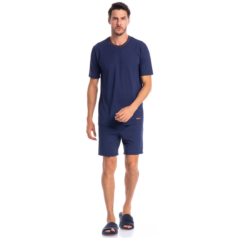 Pijama Masculino Curto Pietro Tombini - Imagem 3 - Mobile