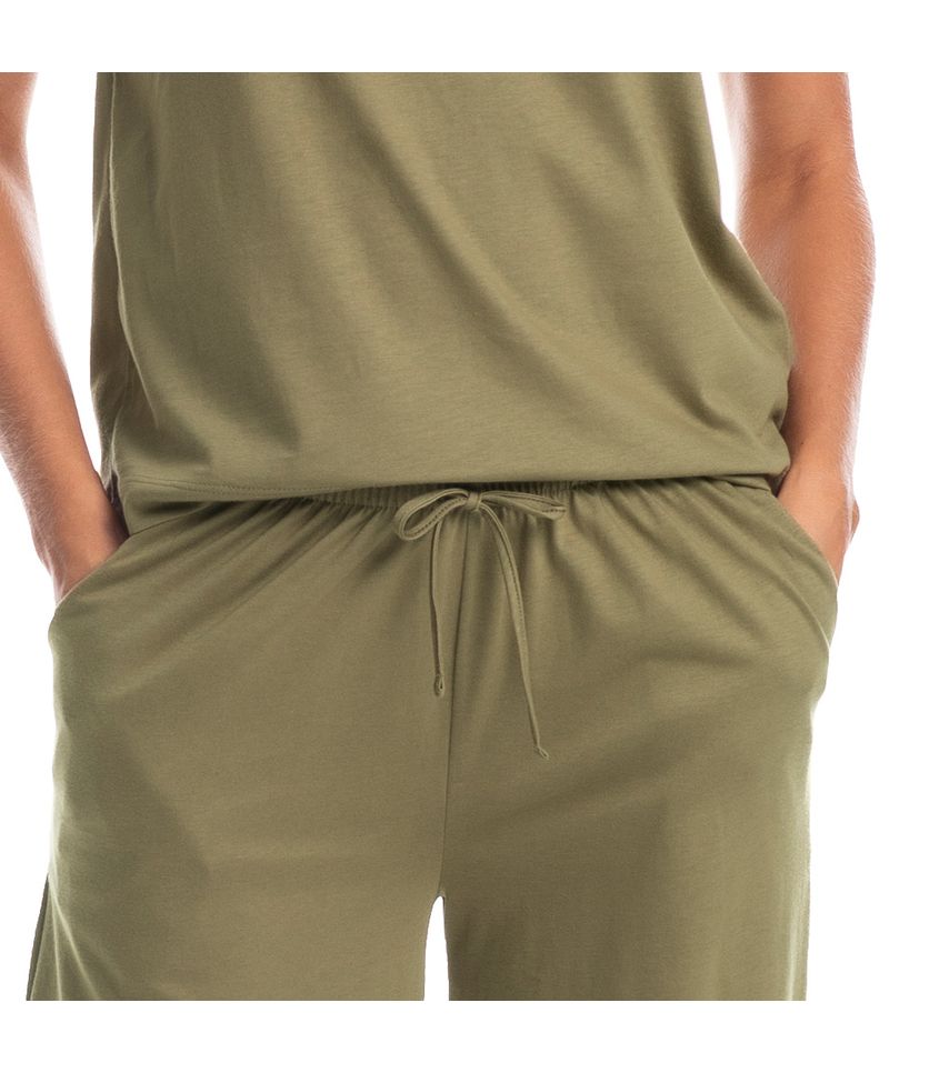 Pijama Feminino Longo Manga Curta Duda - Imagem 5 - Desktop