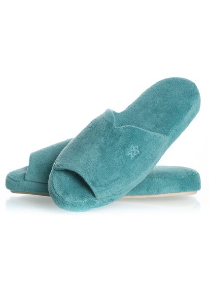 Chinelo Em Atoalhado Dani Aberto Colors Azul-2 - Imagem 1