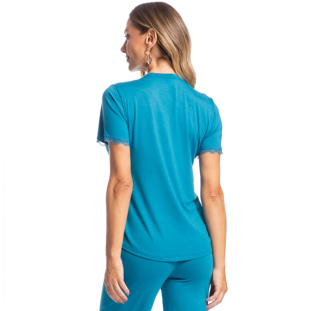 Pijama Feminino Pescador Maria Azul-2 - Imagem 2
