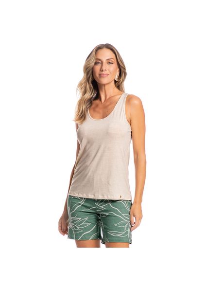 Pijama Shortão Regata Maiara Floral Verde Verde - Imagem 1