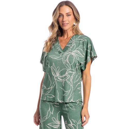 Pijama-Pantacourt-Maiara-Floral-Verde