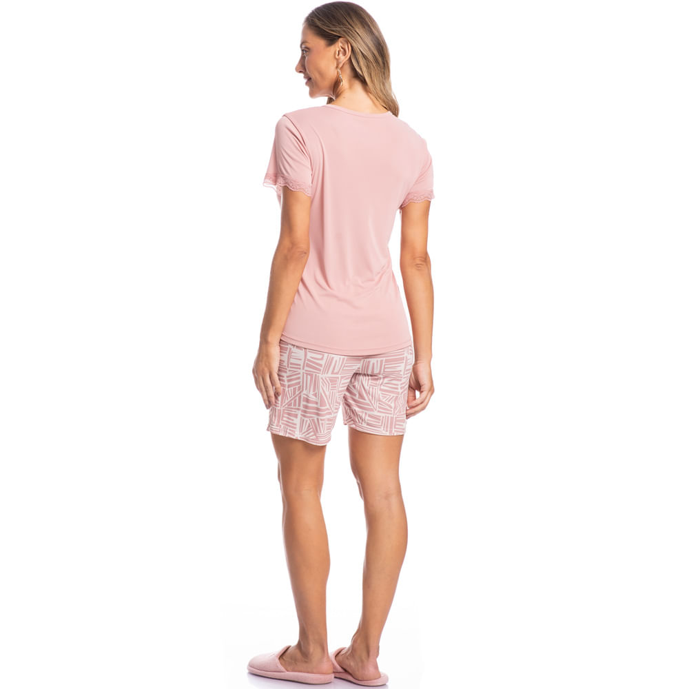 Pijama Feminino Shortão Catarina - Imagem 4 - Mobile