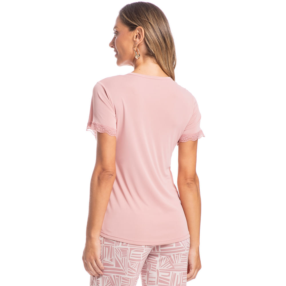Pijama Feminino Pescador Catarina Rosa-3 - Imagem 2