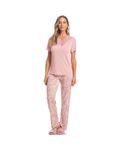 Pijama-Feminino-Longo-Manga-Curta-Amelia