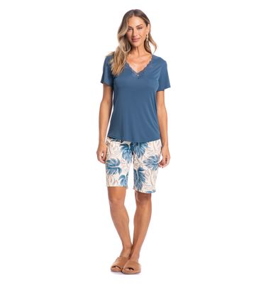 Pijama Feminino Bermuda Vera - Imagem 3 - Mobile