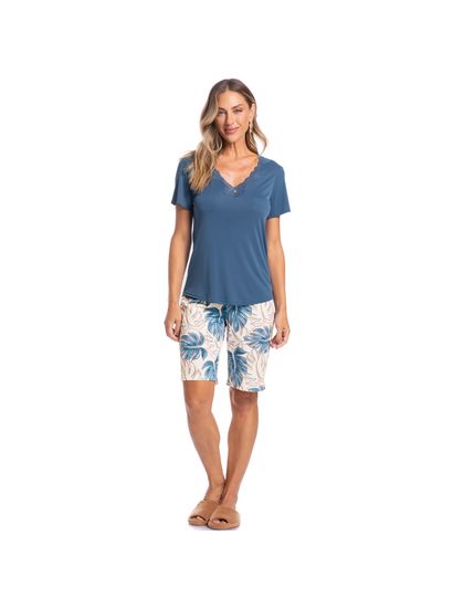 Pijama Feminino Bermuda Vera - Imagem 3 - Desktop