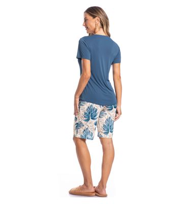 Pijama Feminino Bermuda Vera - Imagem 4 - Mobile