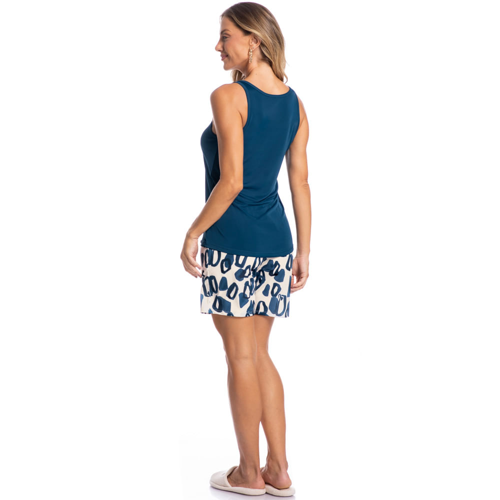 Pijama Feminino Shortão Regata Teresa - Imagem 4 - Mobile