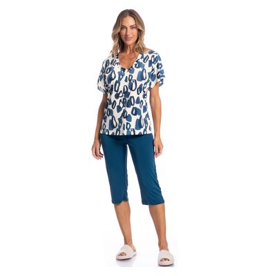 Pijama Feminino Pescador Teresa - Imagem 3 - Mobile
