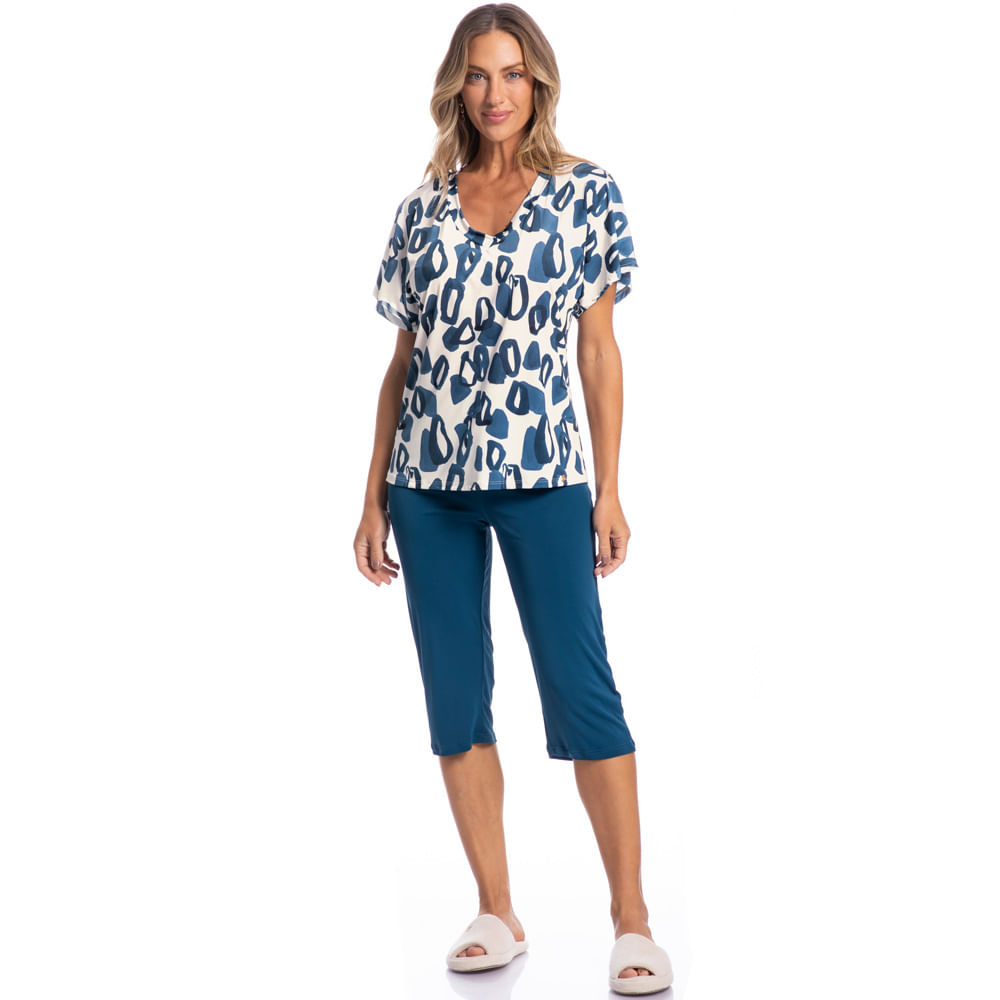 Pijama Feminino Pescador Teresa - Imagem 3 - Mobile