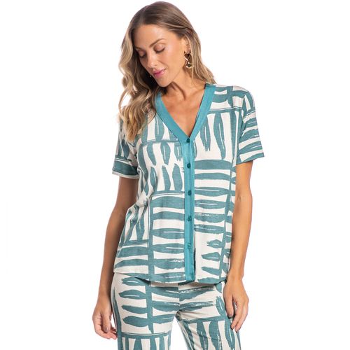 Pijama-Feminino-Pescador-Abotoado-Isabel-Riscos