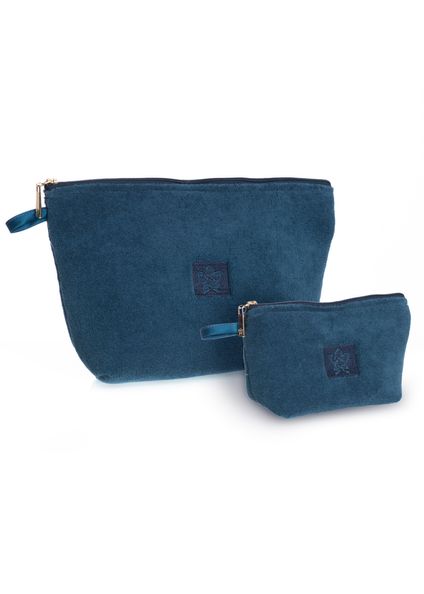 Conjunto Necessaire Em Atoalhado Rafa Azul-marinho - Imagem 1