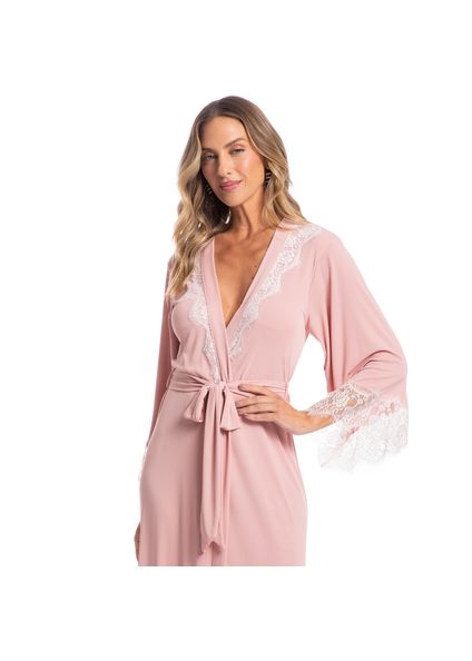 Robe Feminino Midi Com Renda Lúcia Rosa - Imagem 1