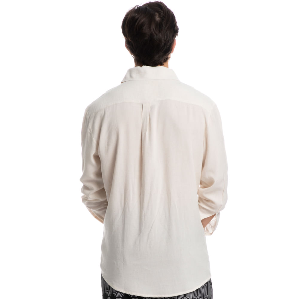 Camisa Masculina Maragogi Miguel Linho Bege - Imagem 2