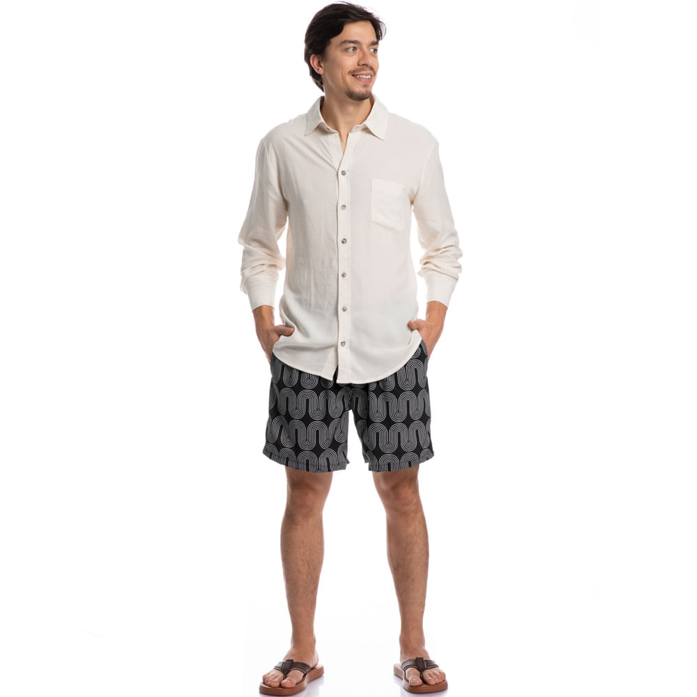 Camisa Masculina Maragogi Miguel Linho - Imagem 3 - Mobile