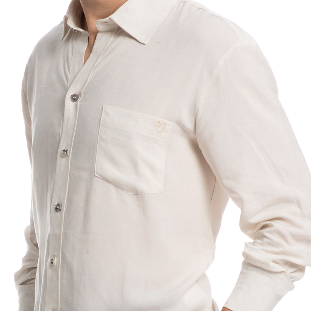 Camisa Masculina Maragogi Miguel Linho - Imagem 5 - Mobile