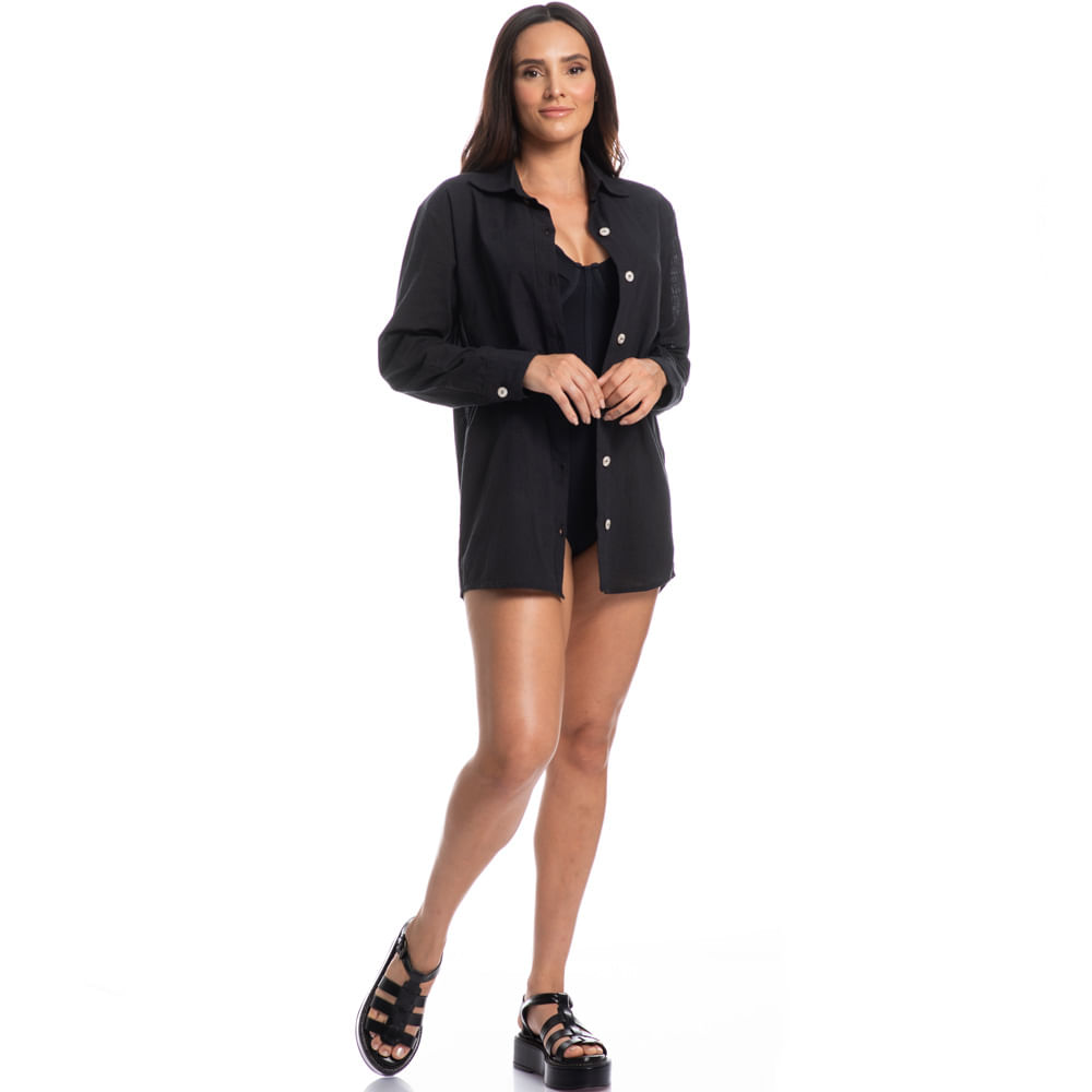 Camisa Feminina Maragogi Elis Linho - Imagem 3 - Mobile