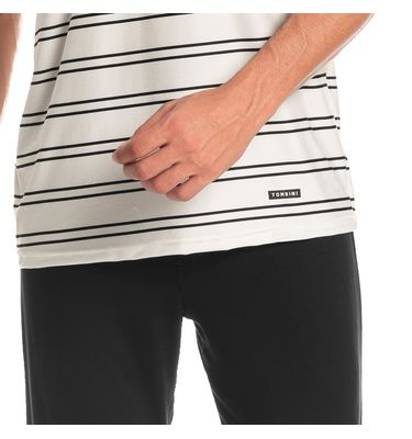 Pijama Masculino Longo Manga Curta Listrado José Tombini - Imagem 5 - Mobile
